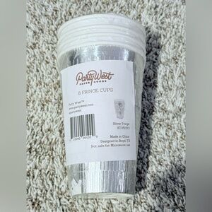 Silver Fringe Disposable Cups